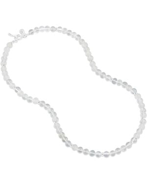 Dower & Hall Rock Crystal & Halo Beads Necklace - Metallic