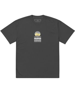 Anchor and Crew Faded Desert Surf Explore Co. Oversized Cotton T-Shirt - Black