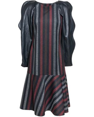 ARTISTA Aurea Striped Midi Dress - Blue