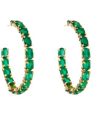 Bounkit Margaret Hoops Onyx - Green