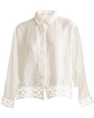 REISTOR Embroidered Lace Shirt - White