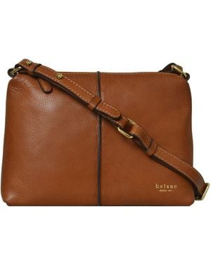 BELYSA Ofelia Cognac Leather Crossbody - Brown