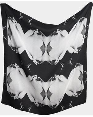 Babs Boutique NYC Silk Square Scarf - Metallic