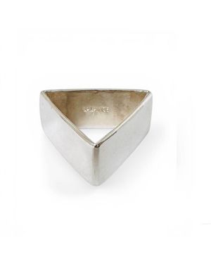 Aki Roc Jewelry Triangle Balance Ring 11Mm - White