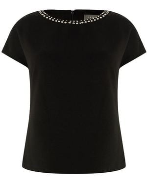Exquise Boat Neck Knit Blouse - Black