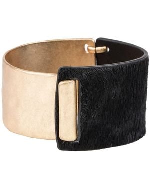 Saachi Aileen Leather Bracelet - Black