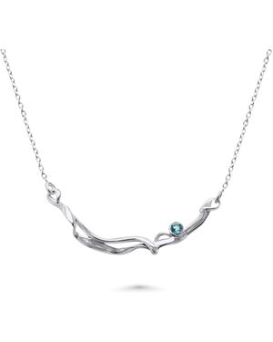 Isla Silver Riviera Sterling Topaz Necklace - Metallic