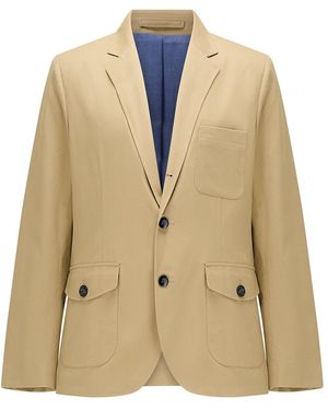 Guards London Neutrals Branford Lightweight Tailored Cotton Blazer - Natural