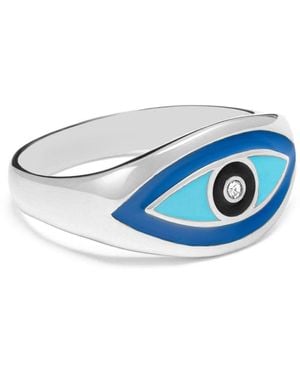Nialaya Evil Eye Ring - Blue