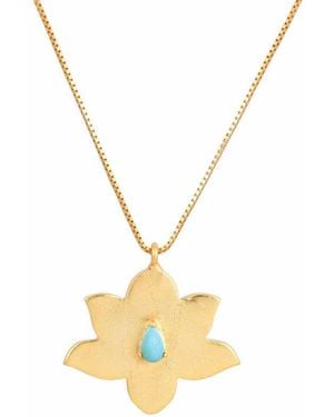 Opium Jewels Water Lotus Necklace - Metallic