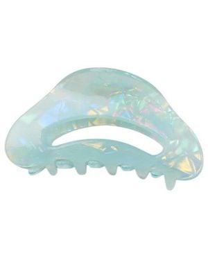 Gold Trip Pearlescent Seafoam Claw Clip - Blue