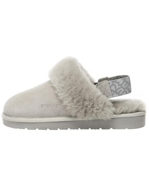 EverAu Australia Pelican Removable Strap Slingback Slippers - Grey