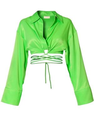 AGGI by HALEWSKI Lauren Flash Blouse - Green