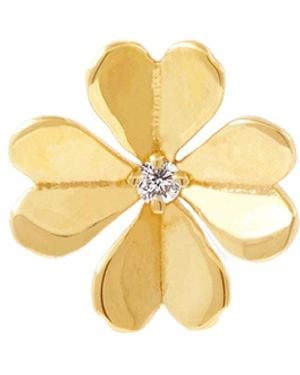 Lee Renee Diamond Lucky Clover Lapel Pin – - Metallic