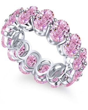 Viviana Halil The Gio Ring – Sterling Eternity Band For Modern Icons - Pink