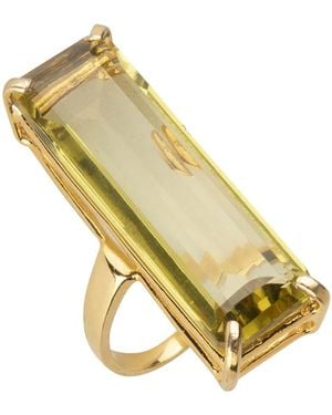 Bounkit Lucille Ring Lemon Quartz - Metallic