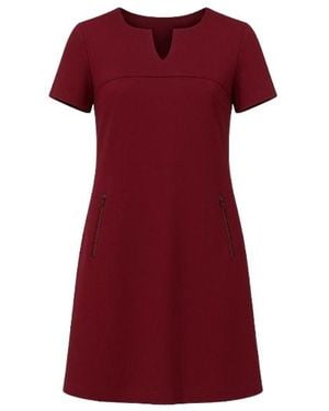 Conquista Burgundy Sack Dress - Red