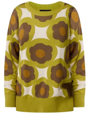 Known Supply Floral Oversized Jumper - Green