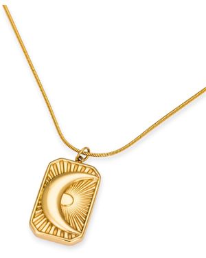 Kybele Studio Crescent Glow Necklace - Metallic