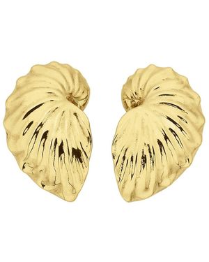 Zoe & Morgan Paper Nautilus Earrings - Metallic