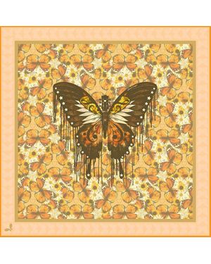 Henelle Laurel Canyon Silk Scarf - Metallic