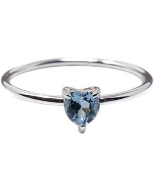 NASI SILVER Yours Heart Ring- Topaz - Blue