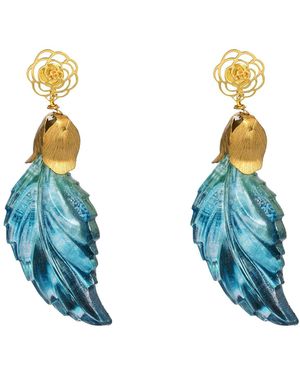 Pats Jewelry Cycad Earrings - Blue