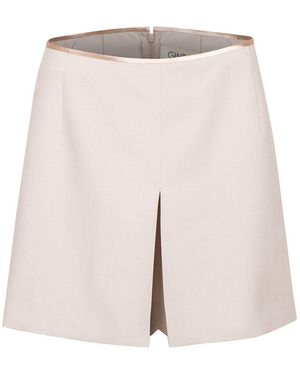 Ginta Neutrals Skirt-Effect Shorts - Natural