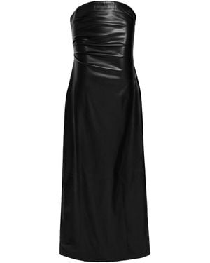 Ats the Label Sienna Leather Tube Midi Dress - Black