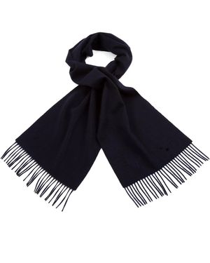 Bel Cashmere Cashmere Scarf With Fringes - Blue