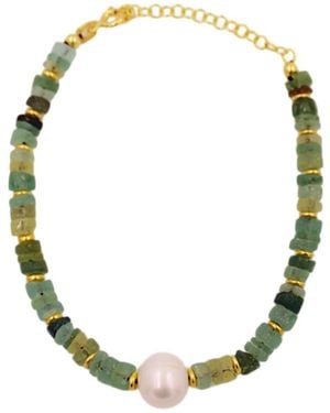 1610Istanbul Istanbulite Gemstone Bracelet - Metallic