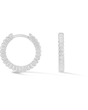 Dower & Hall Humbug Huggie Hoops - White