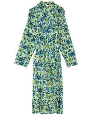 Inara Ladies Indian Cotton Robe - Green