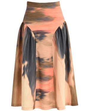 Lalipop Design Flow Panel Midi Skirt - Pink
