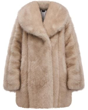 OW Collection Neutrals Hampton Faux Fur Jacket - Natural
