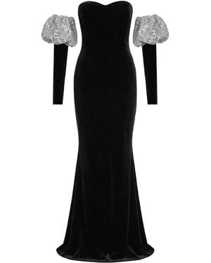 Nur Karaata Anastelle Gown - Black
