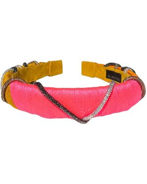 Simitri Papaya Pop Braided Headband - Pink