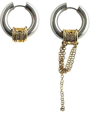 Kirei Afterglow Earrings – Mixed Metals & Cubic Zirconia - Metallic