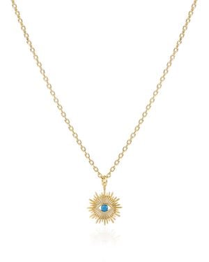 C.J.M Eye Necklace - Metallic