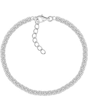 Diamonbliss Marilyn Monroe Dainty Tennis Bracelet, Platinum - Metallic