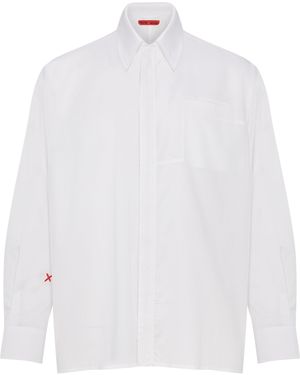 Pcfg Pure Cotton Woven Shirt With Zip - White