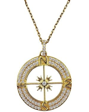 VicStoneNYC Fine Jewelry Compasses Charm Necklace - Metallic