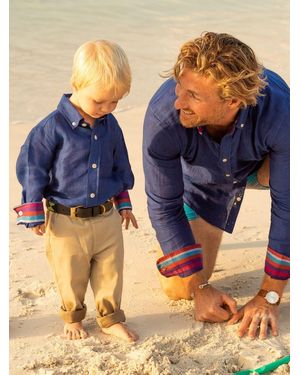 Koy Clothing Boys Royal Linen Shirt - Blue