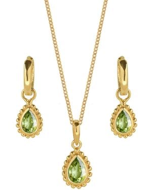 Charlotte's Web Jewellery August Birthstone Necklace And Earring Set - Metallic