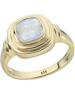 Auree California Cushion Moonstone Vermeil Ring - Metallic
