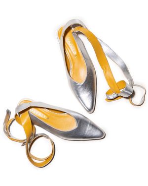 Mafalda Bruna Tie-Up Flats - Metallic