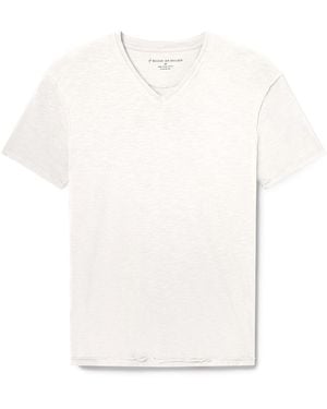 Weston Jon Boucher Isla V Neck Slub Slim Fit Supima Tee - White