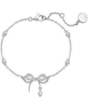 Fanci Me Dream Bow Butterfly Bow Sterling Bracelet - Metallic