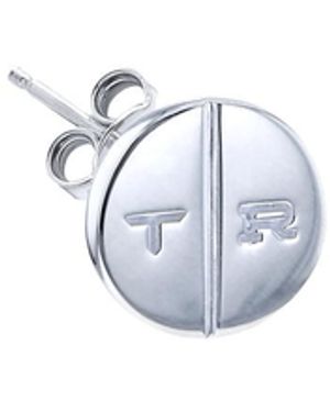 True Rocks Sterling Round Pill Stud - Metallic