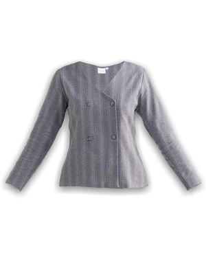 REISTOR Fitted Cotton Tweed Jacket - Gray